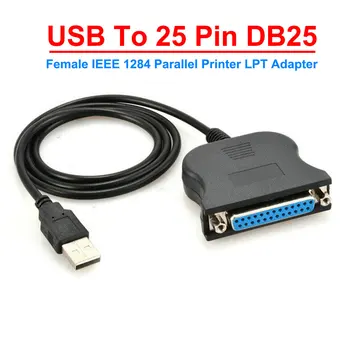 USB-25 Pin-DB25 Naaras, IEEE 1284 Parallel Printer LPT-Sovitin Converter Tulostaa Kaapeli-rinnakkaisliitäntä Viestintä