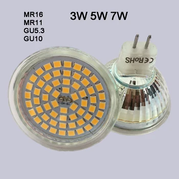 LED-Lamppu Lampun Cup Light MR11 MR16 GU5.3 GU10 AC 220V AC/DC 12V Korkea Kirkkaus Spotlight