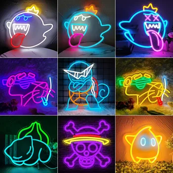 Anime Kilpikonna Neon Merkki Seinä Sisustus Neon Valot LED USB-Kytkin Makuuhuone Peli Huoneen Lapset Huoneen Sisustus Syntymäpäivä Lahja