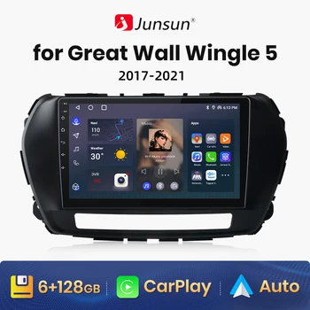 Junsun V1 AI Ääni Langaton CarPlay Android Auto Radio varten Great Wall Wingle 5 2017 2018 2019 2020 2021 4G-Auton Multimedia-GPS