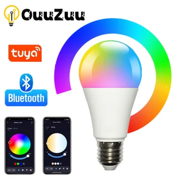 15W LED E27 RGB-Bluetooth Smart-Lamppu 110V 220V Langaton Tuya Smart Magic Värit Music Control For Home Hotel Bar