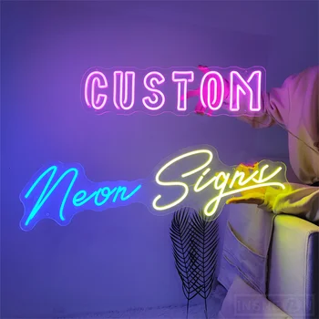 Custom valomainos Led Neon Yö Valo Yksilöllinen Nimi, Syntymäpäivä Osapuolen Baari Häät Huoneen Seinään Sisustus Räätälöityjä Neon Lamppu