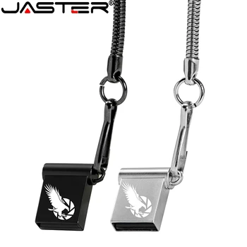 JASTER-USB Mini Metalli-painiketta USB-muistitikku 16GB Muoti U-levy, Mobiili varastointi levyn 64 GT Pen drive personal memory stick