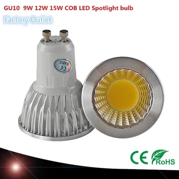 Super Kirkas GU10-Lamppu Himmennettävä Led Katto valo Lämmin/Valkoinen 85-265V 9W 12W 15W GU10 COB LED-lamppu GU10 led Valokeilassa