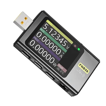 FNB58 USB-Testeri, Digitaalinen Volttimittari Nykyinen Testaaja USB Tyyppi-C-pikalataus Pöytäkirjan Teho PD Trigger Tunnistus Max 7A
