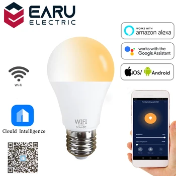 Himmennettävä 15W E27 B22 WiFi Smart-Lamppu LED-Lamppu App Toimivat Alexa Google Assistant Control Herätä Smart Lamppu yövalo