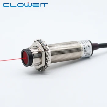 Cloweit M18 50cm Säädettävä Näkyvä Laser Hajanainen Valokennoja Anturi Min Spot-0,5 mm herkkyysalue Kytkimet J. 18-DS DC12V 24V