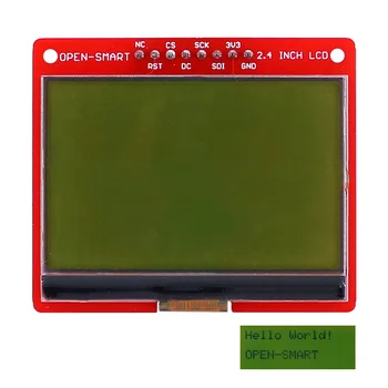 AUKI-SMART 3.3 V 2,4 Tuuman LCD-Näyttö Breakout Board Moduuli 128x64 SPI Serial Yksivärinen ilman Taustavaloa Yhteensopiva Arduino