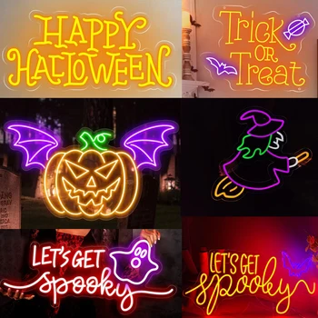 Halloween Neon Merkki Halloween Koristeet Funky Puolue valomainos Halloween LED-Valo Halloween Neon Merkki Pelottava Seinä Sisustus