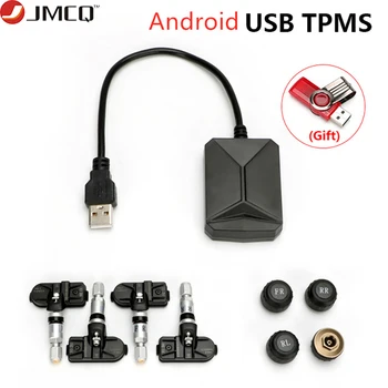 JMCQ USB-Android-TPMS rengaspaineiden valvontajärjestelmä 116 Psi hälytysjärjestelmä 5V Sisäinen Ulkoinen Android Navigointi Auton Radio