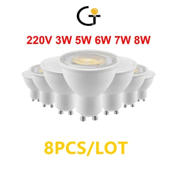 8KPL GU10 MR16 GU5.3 LED Spotlight-AC120V AC220V 3W-8W Led-Lampun Valokeilan Kulma 38 120 Asteen kodin sisä-Lamppu Pöytä