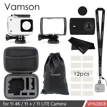 Vamson Yi 4k/yi 4k+/yi lite-60m Vesitiivis kotelo Suojakotelo Tapauksessa Sukellus Xiaomi Yi 2 4K Urheilu Kamera 2 VP608K