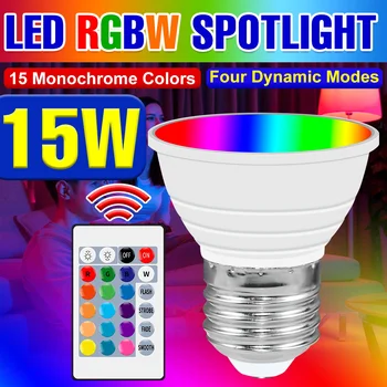 220V RGB-Spotlight E27 Led Lamppu E14 Himmennettävä Smart Lamppu GU10 Värikäs Valo Kaukosäätimellä MR16 Huoneen Sisustus Neon Valo