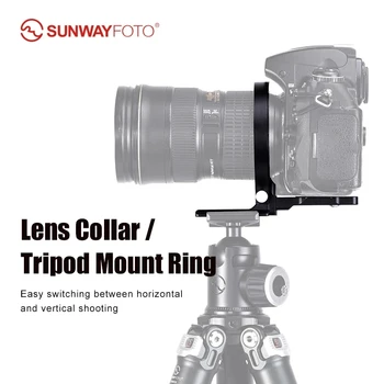 SUNWAYFOTO Tripod Mount Ring Kaulus Linssi Sovittimen kanssa Pyörivä Quick Release Sony Canon Fuji Nikon Olympus Kameran Linssi