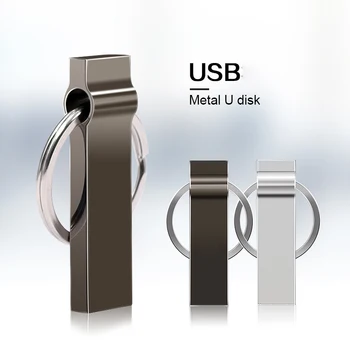 Uusi USB-muistitikku 64GB Metal Drive 32gb 128GBmemory m cel-usb High Speed Pendrive Avain u disk lahja