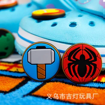 Marvel Supersankari Iron Man Spiderman Hulk Kenkä Solki Sarjakuva Anime Sisustus Sopii Croc Hurmaa Tarvikkeet Lapset Pojat Lahjat