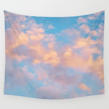 Auringonlasku sininen taivas valkoinen pilvi painettu kuvio koriste tapetti kotiin makuuhuone huone asuntola koriste tapetti