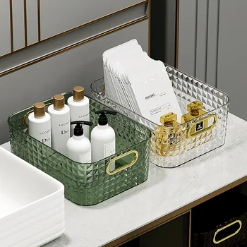 Kosmetiikka säilytyslaatikko kylpyhuone tarvikkeet Poatable Kahva Keittiön Työpöydän Meikki Järjestäjät Kori Koruja järjestäjä Box