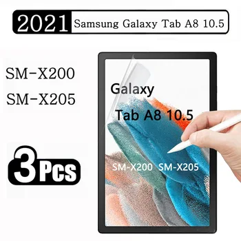 (3 Kpl) Kirja Kuin Elokuva Samsung Galaxy Tab A8 10.5 2021 SM-X200 SM-X205 X200 X205 Anti-Scratch Pehmeä Tabletti Näytön Suojus