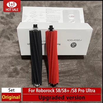 Alkuperäinen Roborock S8 Pro Ultra / S8 Plus / S8 Lisävaruste Kaksinkertainen Liikkuvan Pii Tärkein Harja Punainen ja Harmaa Robotti Imuri Osa