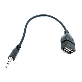 3.5 mm Uros Audio AUX-liitin USB 2.0 Tyyppi A-Naaras-OTG-Muunnin Adapteri Kaapeli MP3