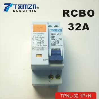 DPNL 1P+N 32A 230V~ 50HZ/60HZ Residual current Circuit breaker yli nykyinen ja Vuoto suojelua RCBO