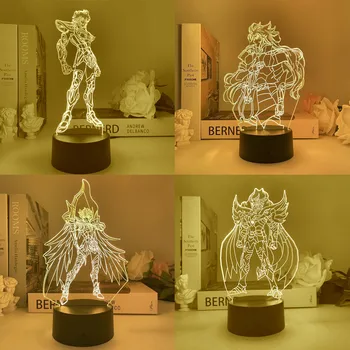 Saint Seiya Anime 3D Yö Lamppu LED-Lamppu Knights of The Zodiac-Yön Valon Lapsi, Poika Makuuhuoneen Sisustus figuuri Manga Lahja