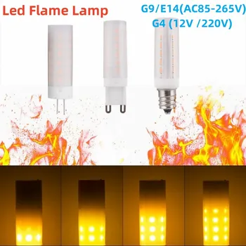 85-265V G9/E14 2W Led Tunnelma-Valo LED-Liekki Kynttilän Valot Vilkkuu Camping Lamput G4 12v 220v Dynaaminen Vaikutus Valo
