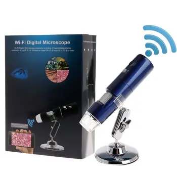 Uusin WIFI 1000x Digitaalinen USB-Mikroskooppi Suurennuslasi Kamera 3 8 värejä led 1080P Android ios iPhone iPad