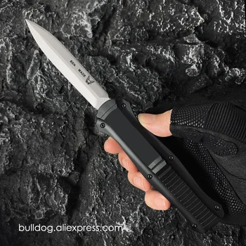 BM 3300BK Epäuskoinen 3300 OTF-Tech Veitset Penkki EDC Taktinen Tehty Pocketknives D2 D/E Pinnoitettu Terä Musta Alumiini Kahva Alkuun Ver.