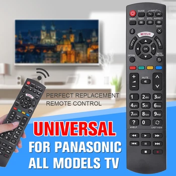 Universal TV Kaukosäädin LCD / LED / HDTV-kauko-ohjain Panasonic TV N2QAYB000572 N2QAYB000487 EUR76280