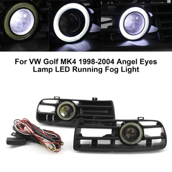 1 Pari Auto Auto Sumu Valo Angel-Eyes LED-Lamppu Käynnissä Sumu Valo etupuskurin Ritilät tilalle Golf 4 1998-2004