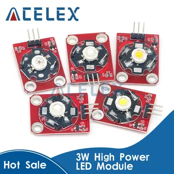 3W High Power LED Module Sininen/Vihreä/Violetti/Punainen/Valkoinen/Keltainen LED-PCB-Alustan Arduino AVR STM32