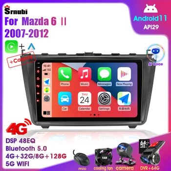 Android-11 2 Din Auto, Radio-multimediasoitin, Navigointi-GPS-Mazda 6 ⅱ GH 2007-2012 Carplay pääyksikön Audio-Stereo-Auto GPS