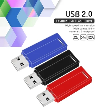 USB 2.0 Flash Disk 64GB Mini-Näppäintä Pendrive muovi Musta Punainen Sininen Flash-Asema 32 gt: n Memory Stick Tietokone PC