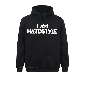 Olen Hardstyle Miehet Naiset Musiikkia Defqon Hardcore Dance Dj Techno Klubi Osapuoli Edm Pullover Huppari Huppari Premium-Puuvilla Topit