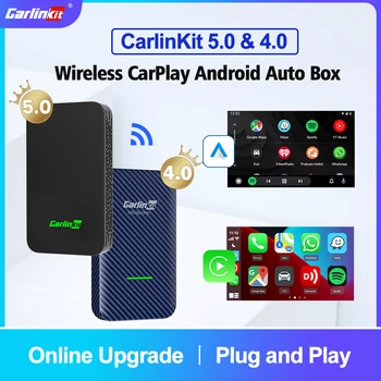 CarlinKit 5.0 4.0 Mini Carplay Android Auto Wireless Adapter CarPlay Ai Laatikko Langallinen Langaton Sovitin Auto-connect-5.0 Ghz: n WiFI BT