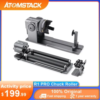 Atomstack Maker R1 PRO Multi-toiminto Chuck ja Rulla Pyörivät varten X30 X20 A20 S20 PRO A10 S10 PRO CNC-Kaiverrus, Leikkaaminen Koneen