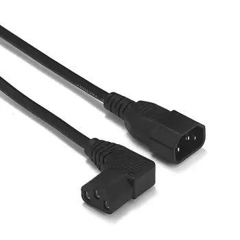 Kulma Oikealla IEC C13-C14 virtakaapeli 2m C13, jotta C14, Virtajohto Kaapeli PC-Tietokoneen Näyttö PDU PSU-TV DMX Vaiheessa Valo