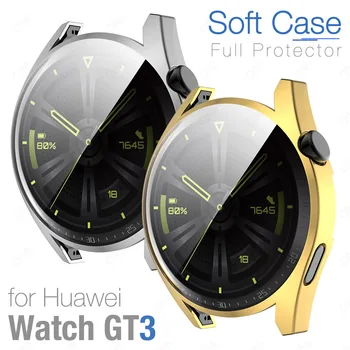 TPU Pehmeä Suojakotelo Huawei Watch GT3 GT 3 GT2 2 2E Pro 42mm 46mm Tapauksessa Koko Näytön Suojelija Puskurin Huawei Watch 3