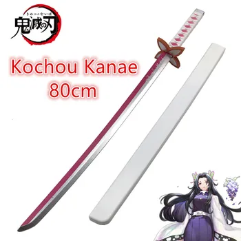 Alkuperäinen Anime Demon Slayer Sword Kimetsu ei Yaiba Katana Cosplay Ase Kochou Keef Kyoujurou Tanjirou Miekat 80cm