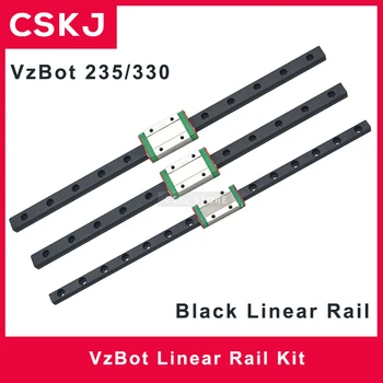 VzBoT Vz235 Vz330 Lineaarinen Rautatie-MGN12H MGN9H 300MM 400MM Vzbot 3D-Tulostin Vzbot 235 Vzbot 330 Musta Lineaarinen Rail Kit
