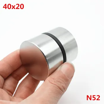 2kpl Neodymium Magneetti N52 40x20 mm Super Vahva Pyöreä Harvinaisten maametallien Voimakas NdFeB Gallium-metalli magneettinen puhuja N35 40*20 Levyä