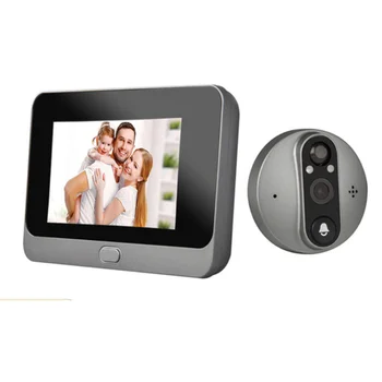 Smart Tuya 1080P WiFi ovikello Silmällä Ovisilmä Kamera 5000mAh Audio 4.3' PIR FHD Infrapuna Alexa Google-Ilmoitus Digitaalinen Katsoja