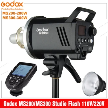 Godox Studio Salama MS200 MS300 200W 300W 2.4 G Sisäänrakennettu Langaton Vastaanotin+Xpro Laukaista+ Valo Heijastin Bowens Mount Flash