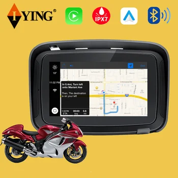 5 Tuuman Kannettava GPS-Moottoripyörä Vedenpitävä Carplay-Näyttö Moottoripyörä Langaton Android Auto IPX7 GPS-Näyttö Apple