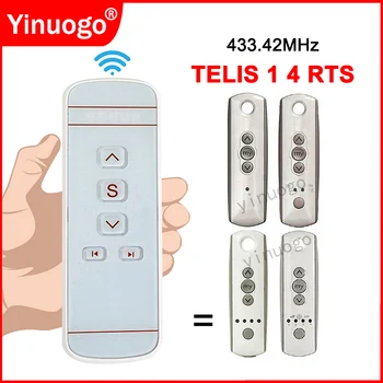 Yinuogo Telis 1 4 RTS-Pure 433.42 MHz 5-Kanavainen Kauko-Ohjaus Verho-Ohjain Vaihto 1810633 1810632 1810632A 1810631