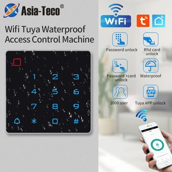 WIFI Tuya Smart App Oven kulunvalvonta Digitaalinen Integroitu Näppäimistö RFID-125Khz IP67 Vedenpitävä, Taustavalaistu Card Reader Wiegand Input