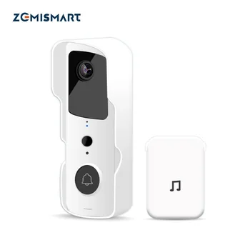 Zemismart Tuya WiFi Vedenpitävä Smart Video Ovikello 1080P PIR-valvontakamera reaaliaikainen Näyttö Smart Life App Ohjaus