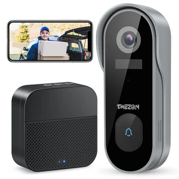 TMEZON CloudEdge APP Langaton Video Smart Ovikello 1080P Intercom Ovikello Älykäs IP-Video Intercom-IR-Hälytys Langaton Turvallisuus Kameran